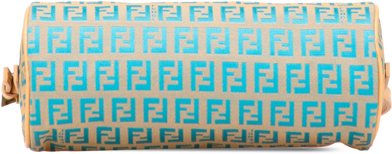 Fendi Zucchino Canvas Barrel Pochette Bruin