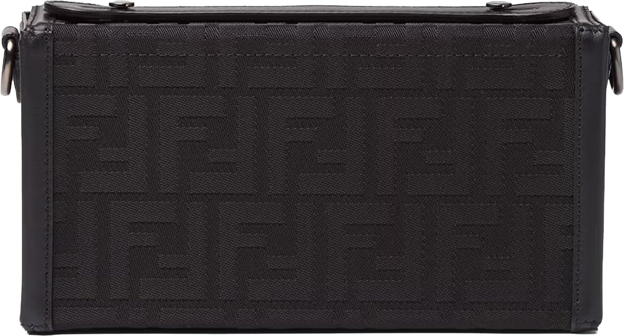 Fendi Baguette Soft T Nylon Jacquard Bag Zwart