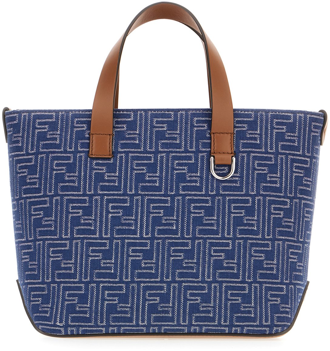 Fendi Fendi Embroidered denim hand bag Divers