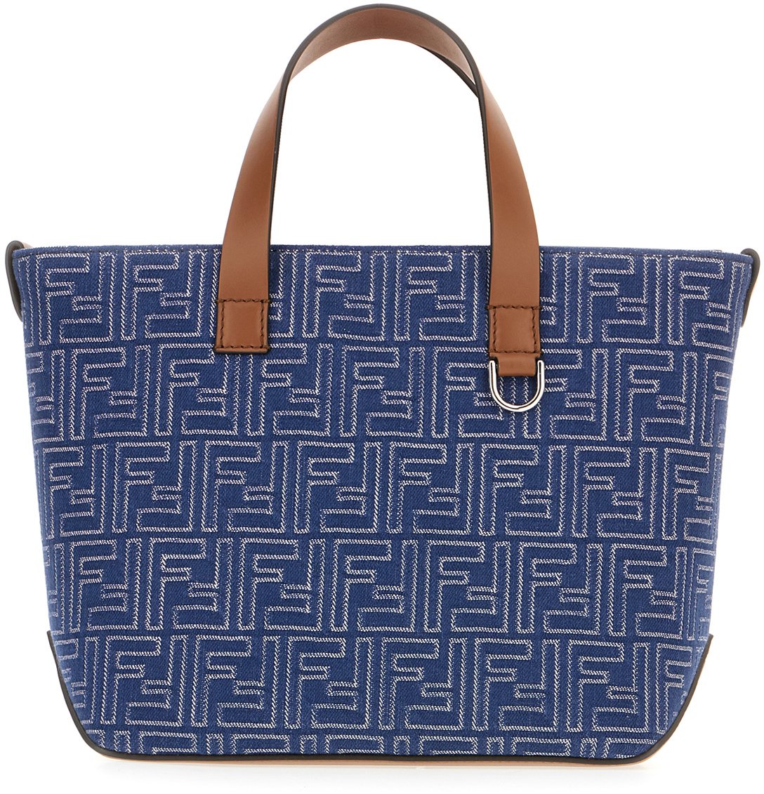 Fendi Fendi Embroidered denim hand bag Divers