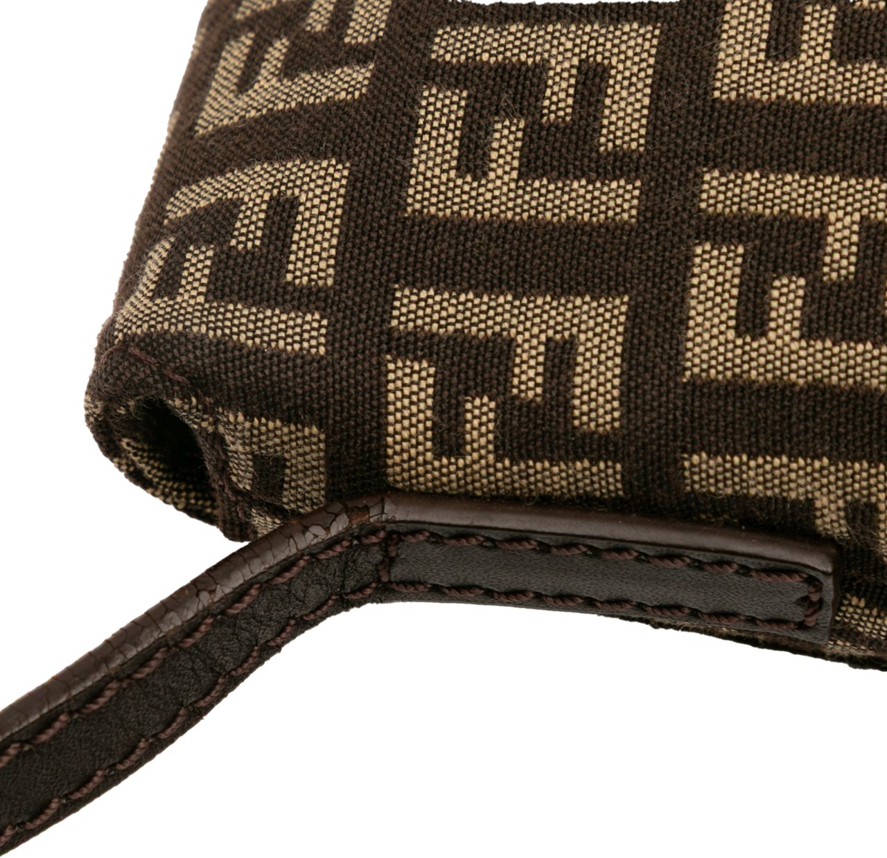 Fendi Zucchino Canvas Crossbody Bruin