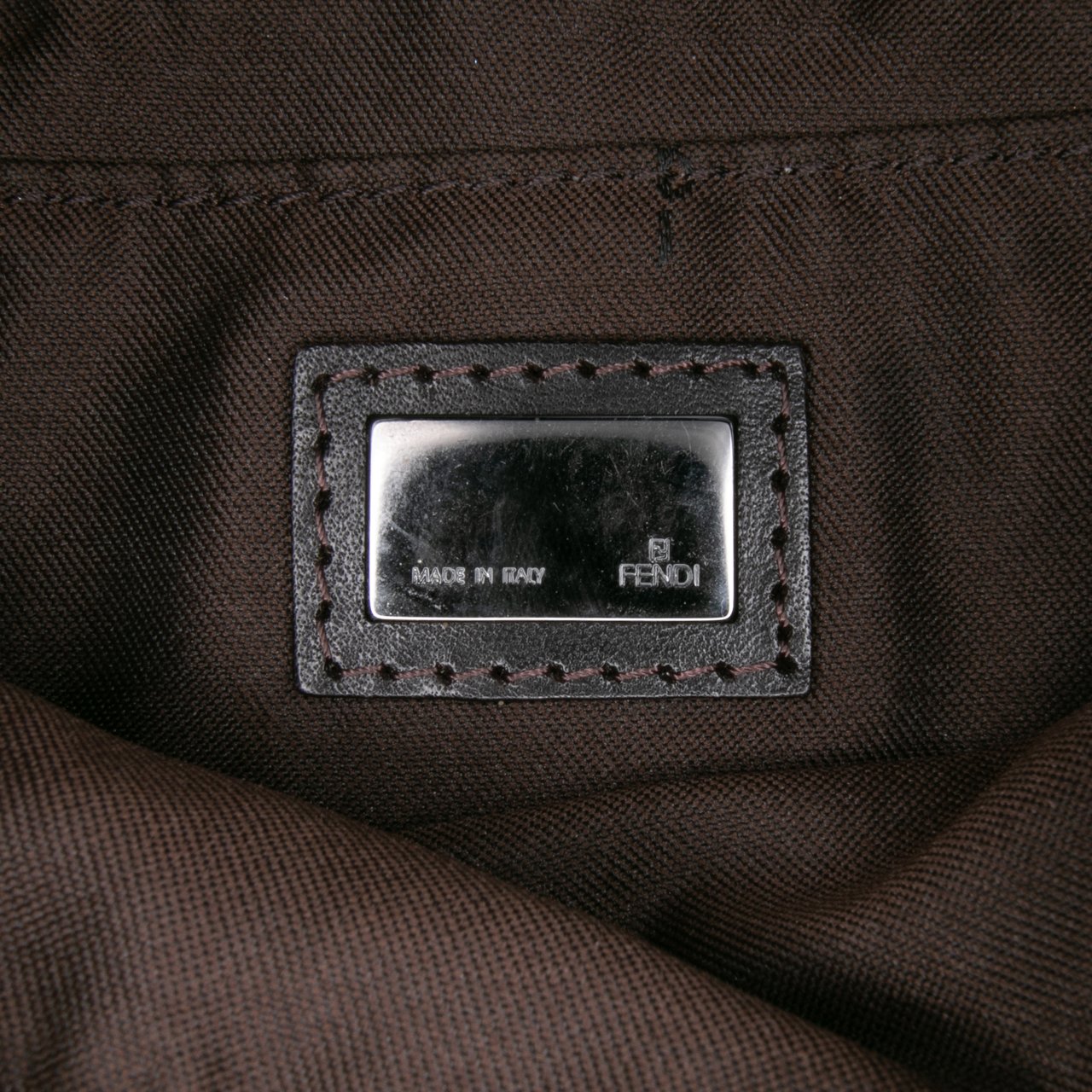 Fendi Zucchino Canvas Crossbody Bruin