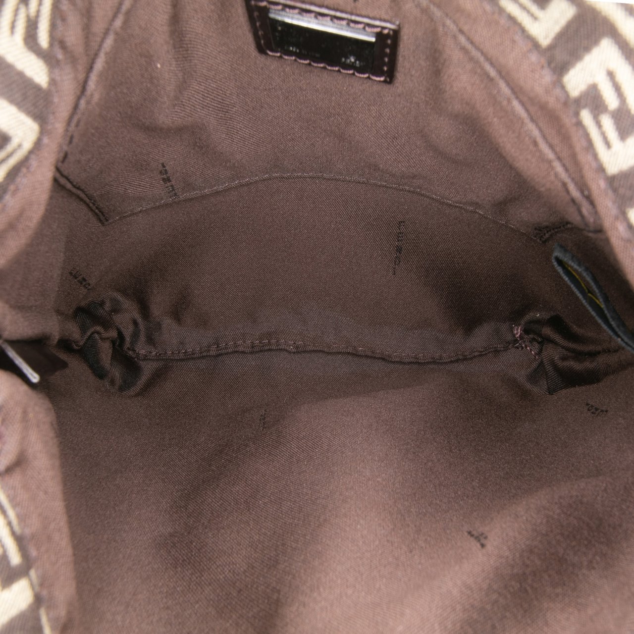 Fendi Zucchino Canvas Crossbody Bruin