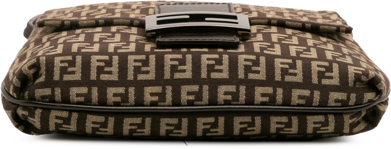 Fendi Zucchino Canvas Crossbody Bruin