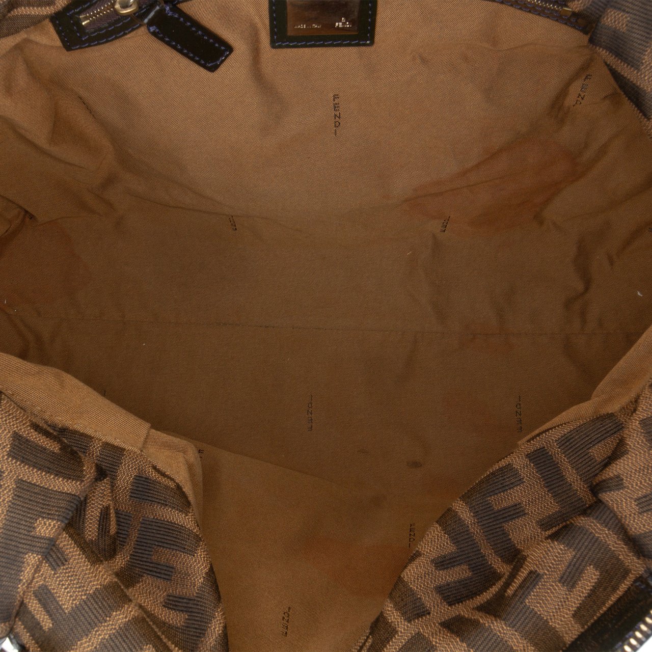 Fendi Large Zucca Canvas Chef Shoulder Bag Bruin