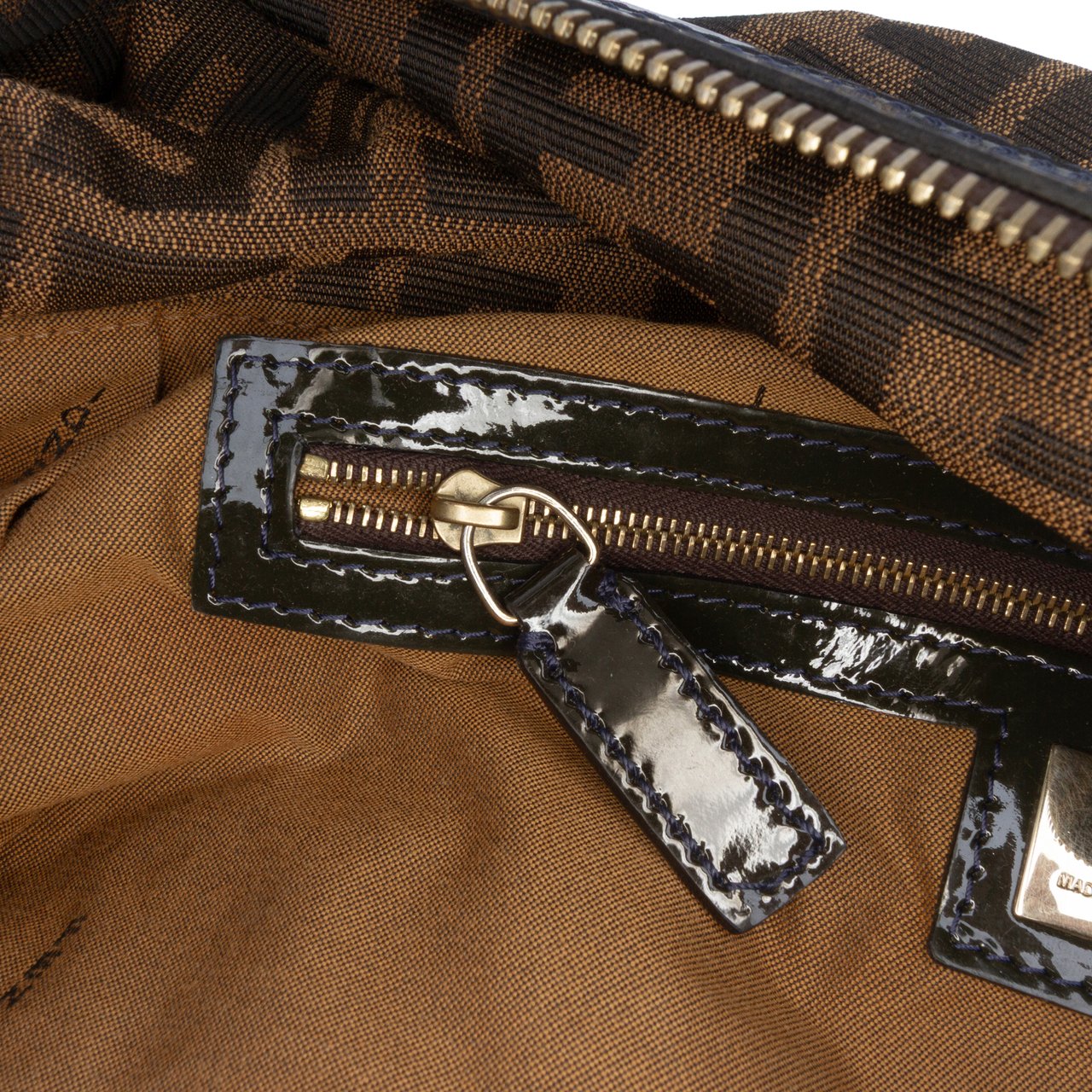 Fendi Large Zucca Canvas Chef Shoulder Bag Bruin