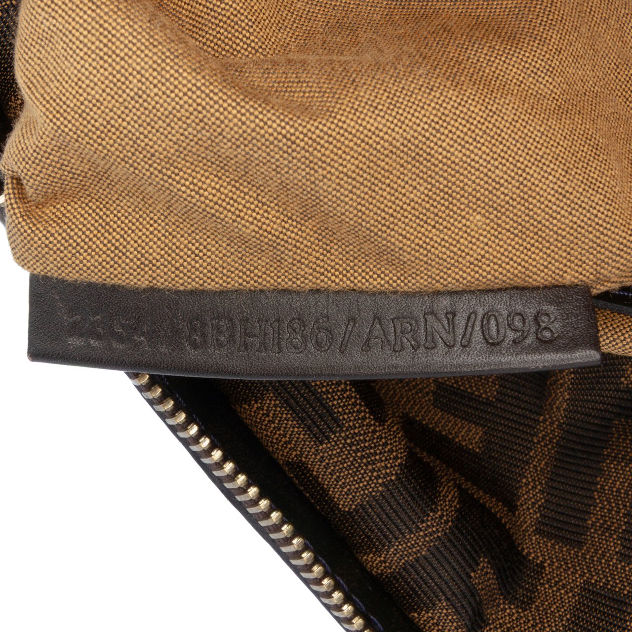 Fendi Large Zucca Canvas Chef Shoulder Bag Bruin