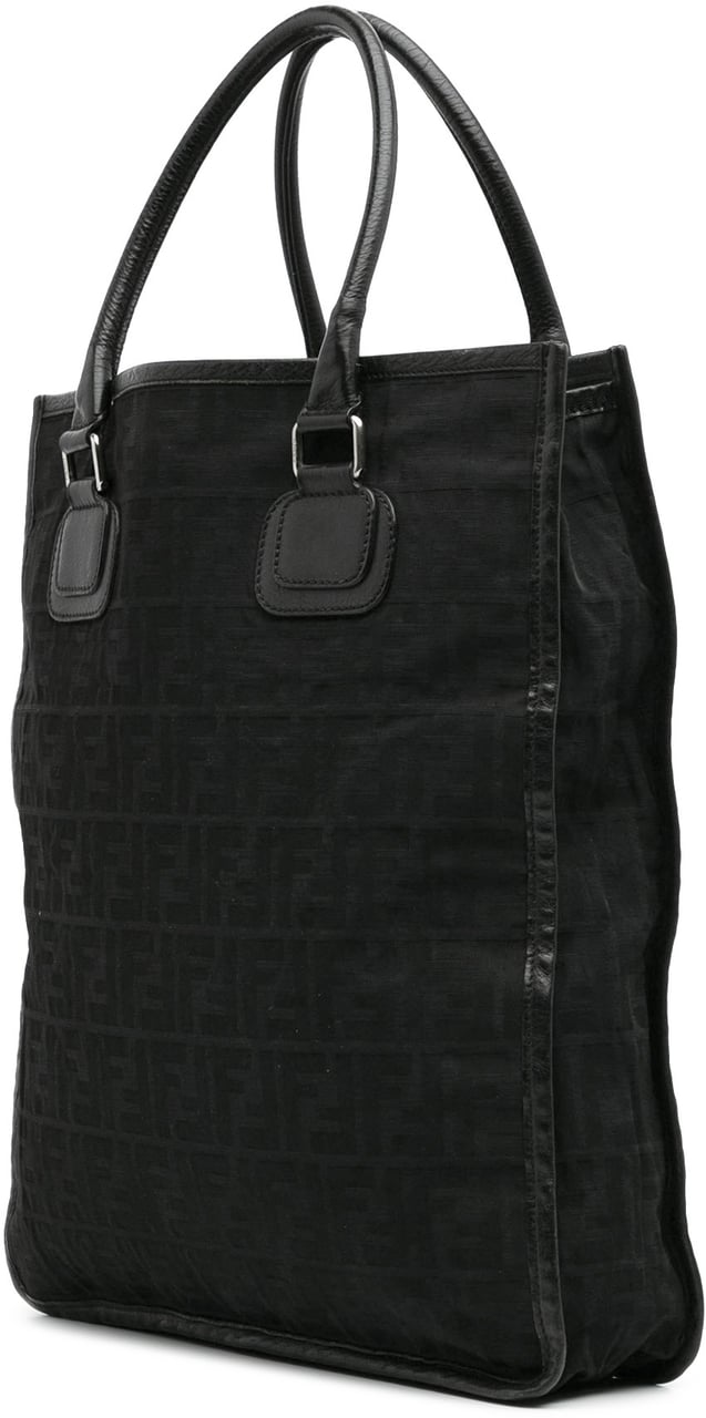 Fendi Zucca Canvas Tall Tote Zwart
