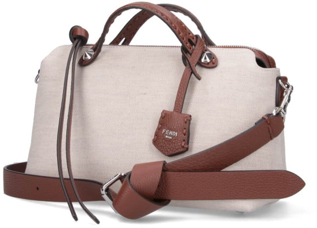 Fendi "By The Way" Medium Bag Cream Neutraal