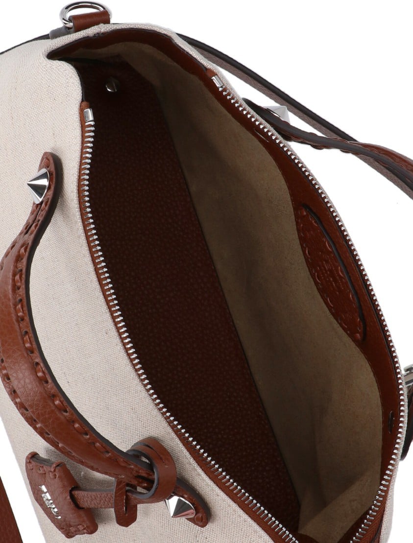 Fendi "By The Way" Medium Bag Cream Neutraal