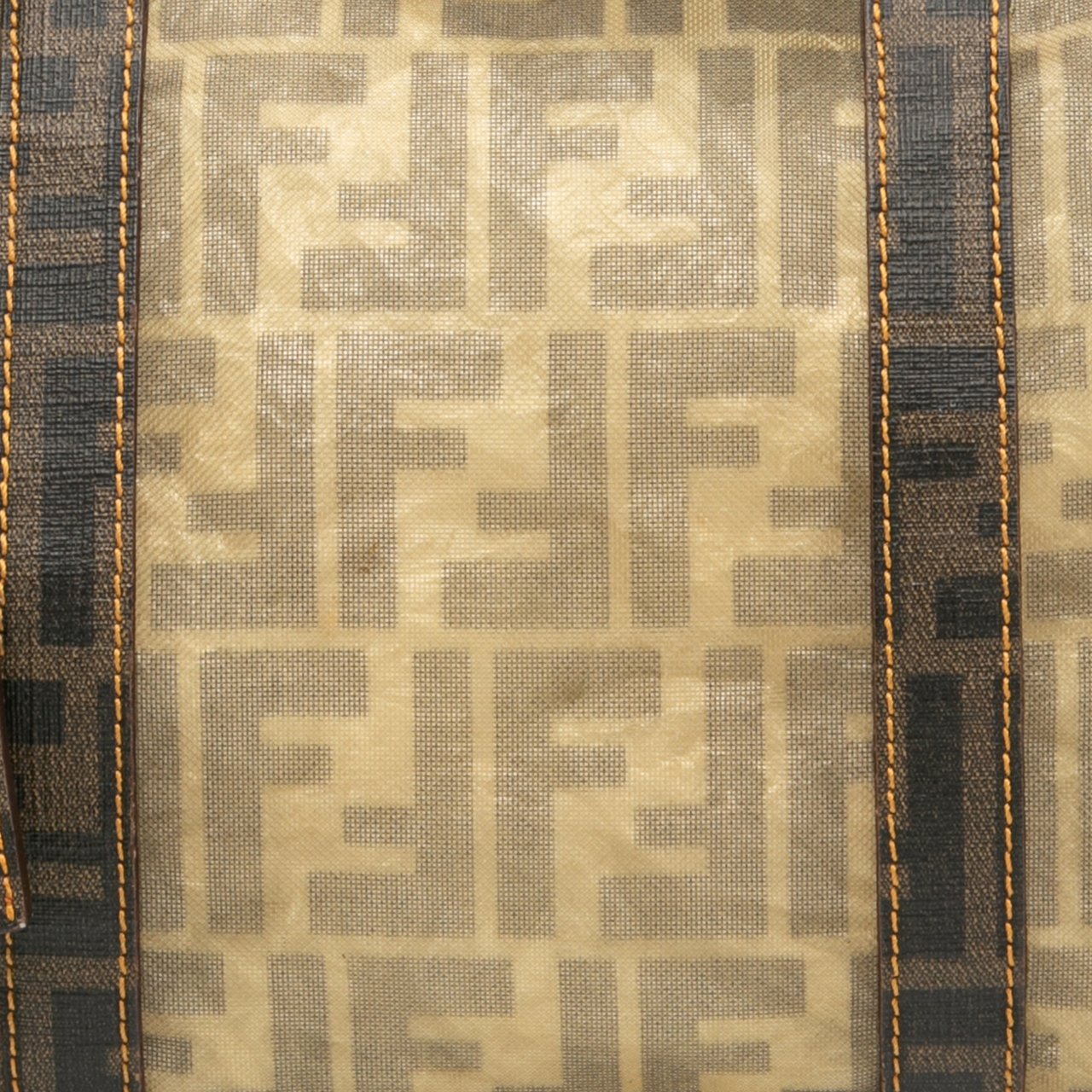 Fendi Zucca Mesh Boston Bag Bruin