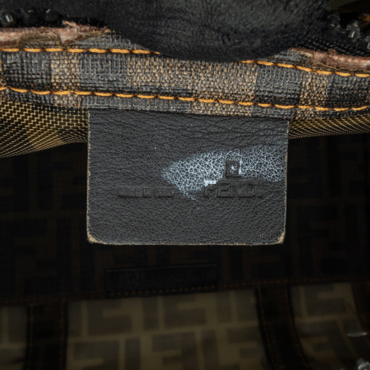 Fendi Zucca Mesh Boston Bag Bruin