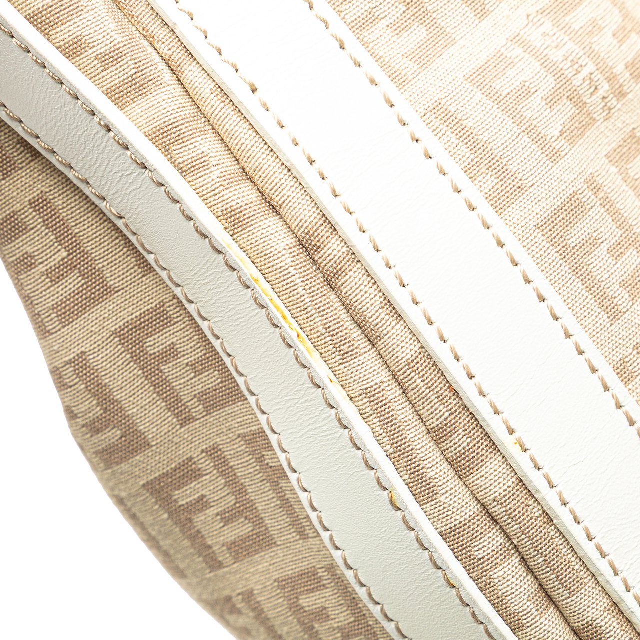 Fendi Zucchino Canvas Chef Pocket Hobo Bruin