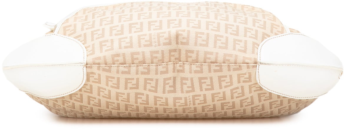 Fendi Zucchino Canvas Chef Pocket Hobo Bruin