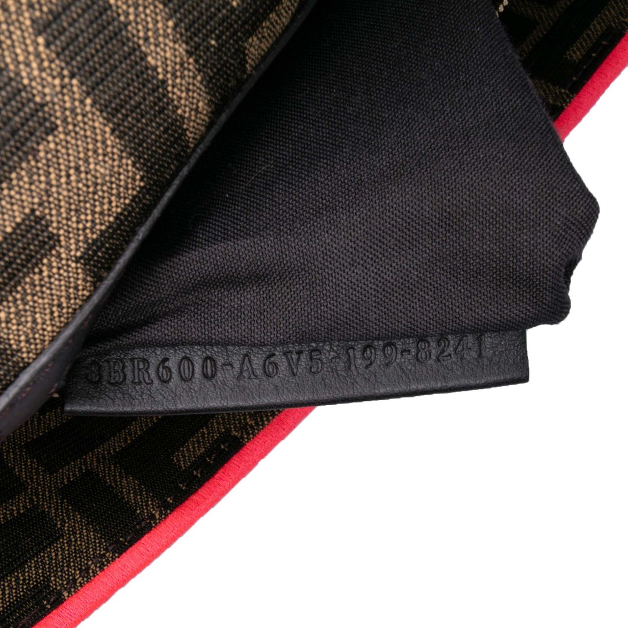 Fendi Medium Zucca Canvas Fluo Trim Baguette Satchel Bruin