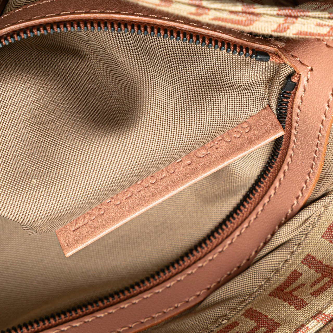 Fendi Zucchino Canvas Crossbody Bruin