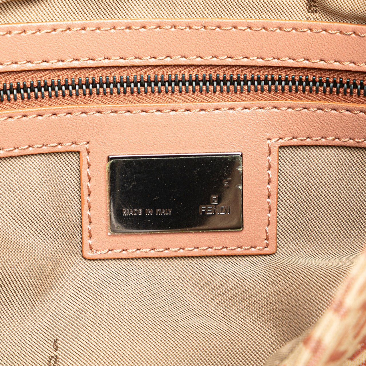 Fendi Zucchino Canvas Crossbody Bruin