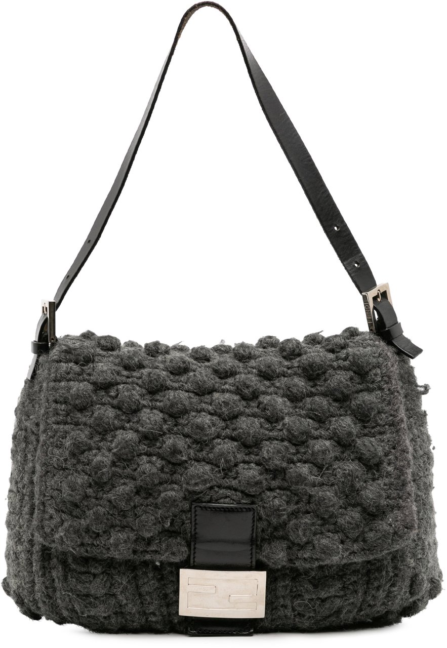Fendi Crochet Wool Mamma Forever Grijs