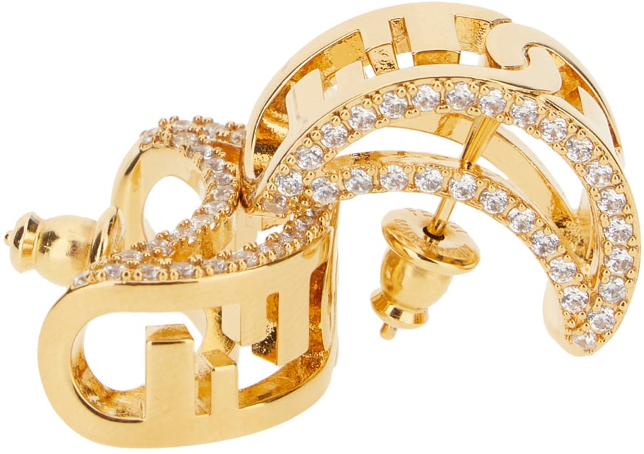 Fendi Fendi Golden metal earrings Goud