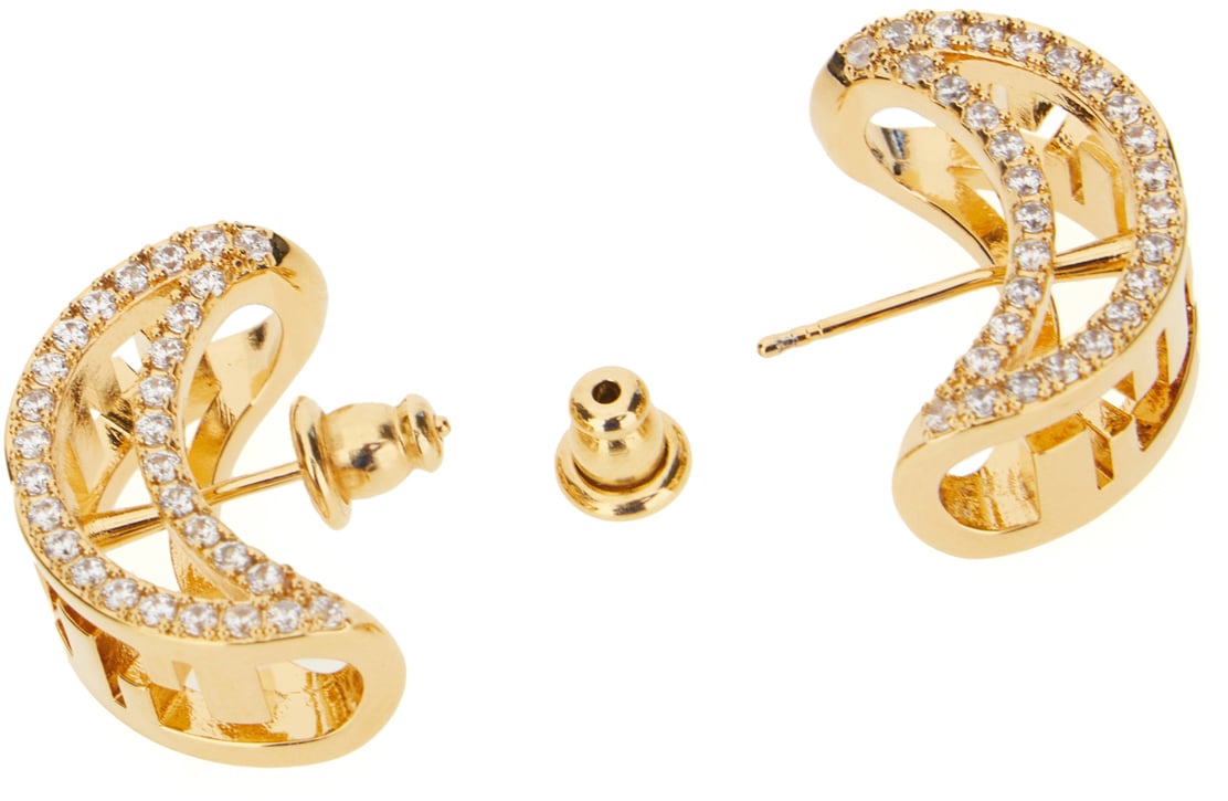 Fendi Fendi Golden metal earrings Goud