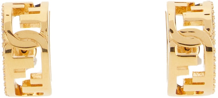 Fendi Fendi Golden metal earrings Goud