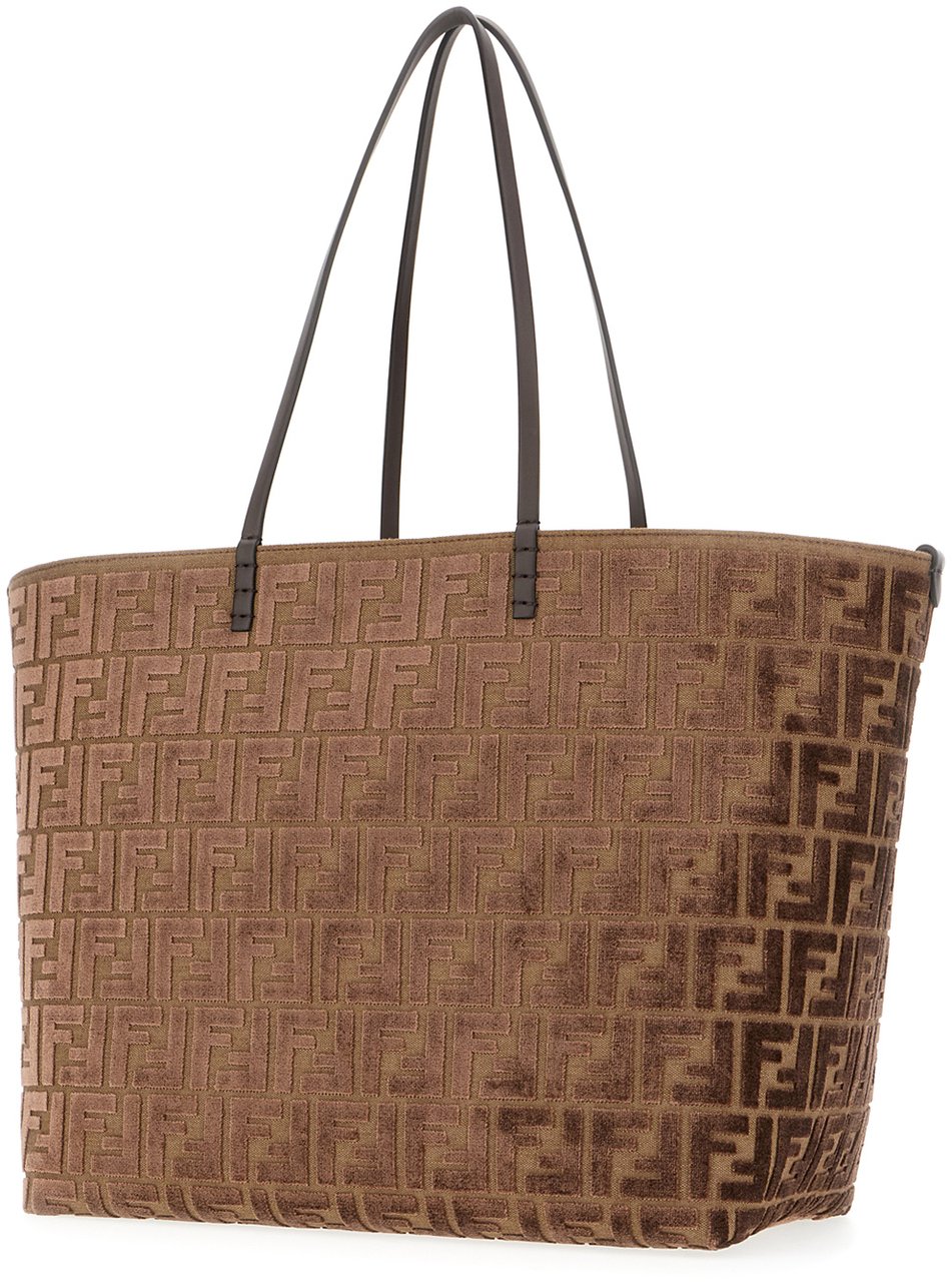 Fendi Fendi Multicolor velvet large Roll shopping bag Divers