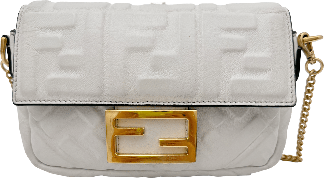 Fendi Fendi Baguette Chain Mini - Off White Wit