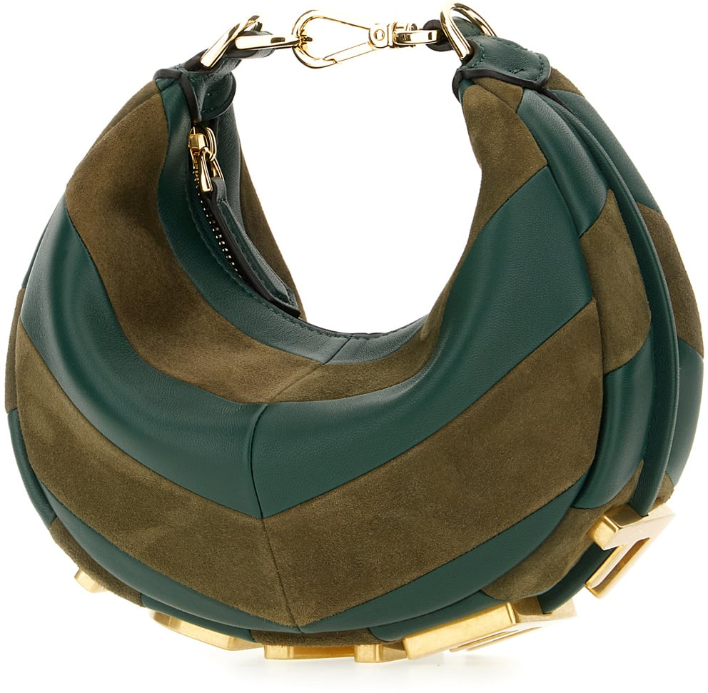 Fendi Fendi Two-tone leather and suede mini Fendigraphy handbag Divers