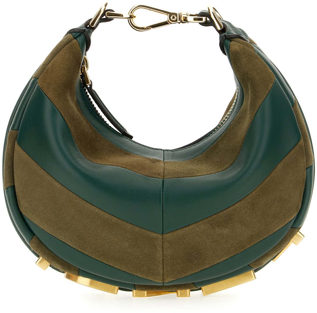 Fendi Fendi Two-tone leather and suede mini Fendigraphy handbag Divers