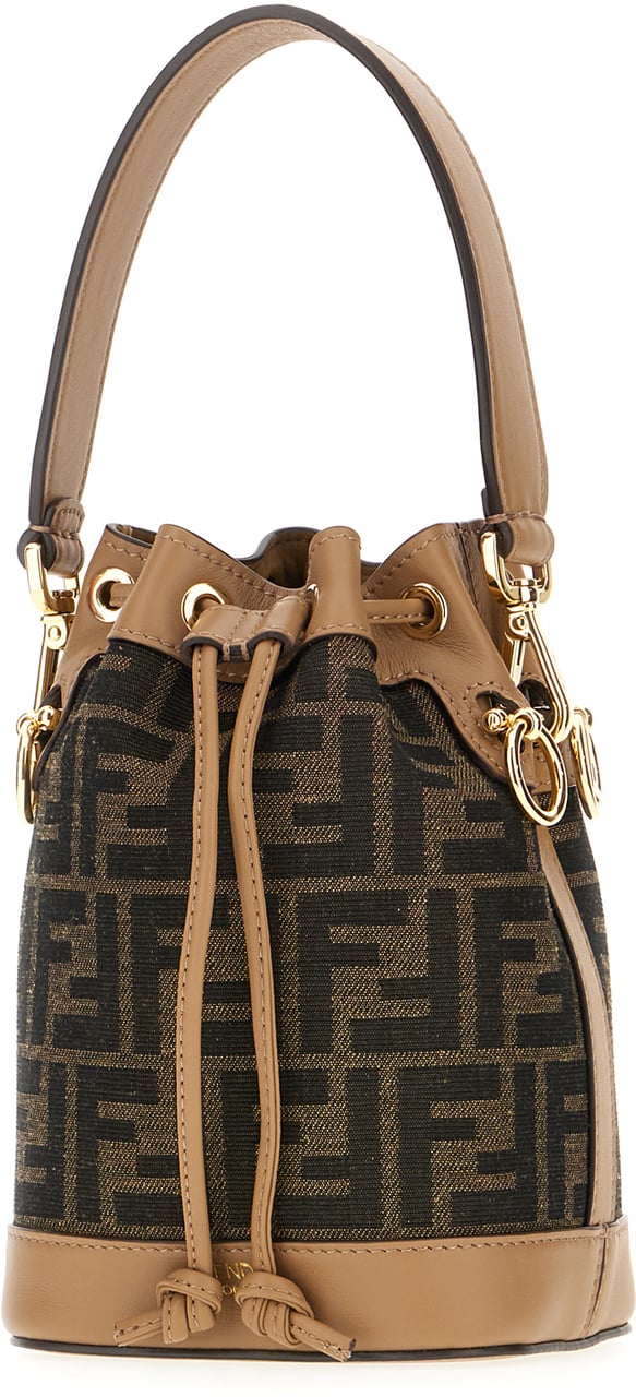 Fendi Fendi Embroidered fabric mini Mon Tresor bucket bag Divers