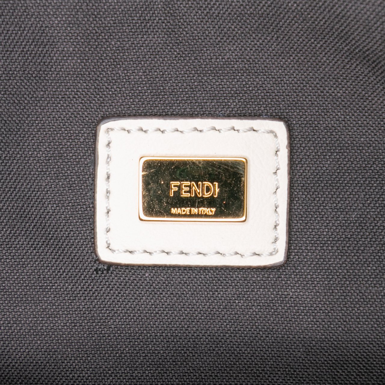 Fendi Shearling Logo Flat Pouch Bruin