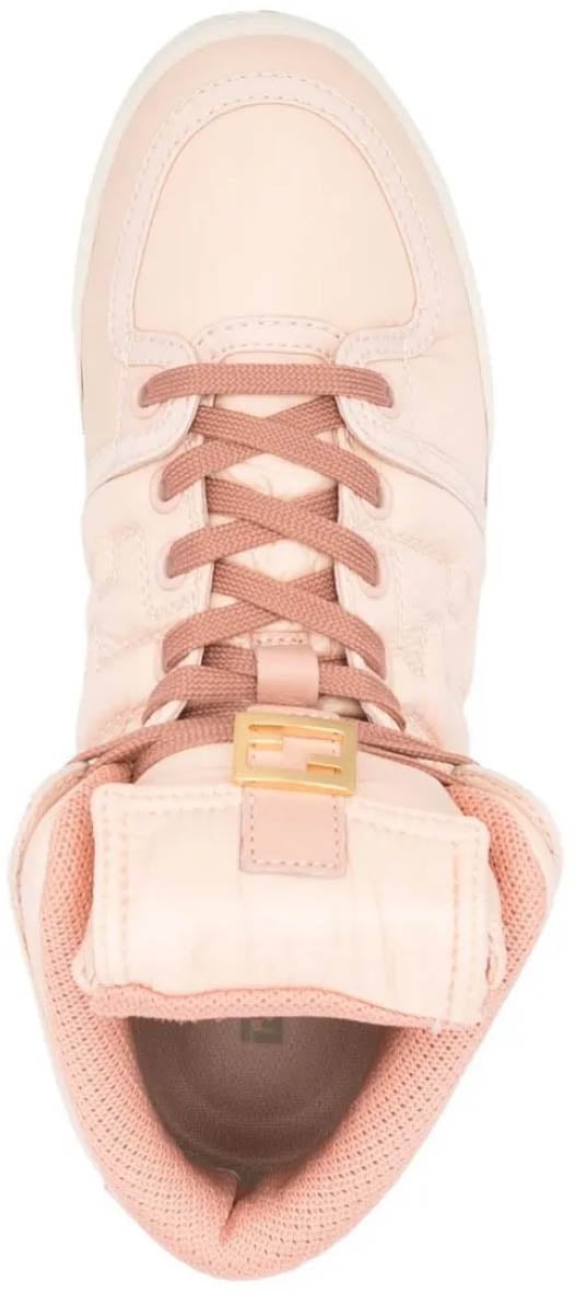 Fendi Match Baguette Mid-top Sneakers Roze