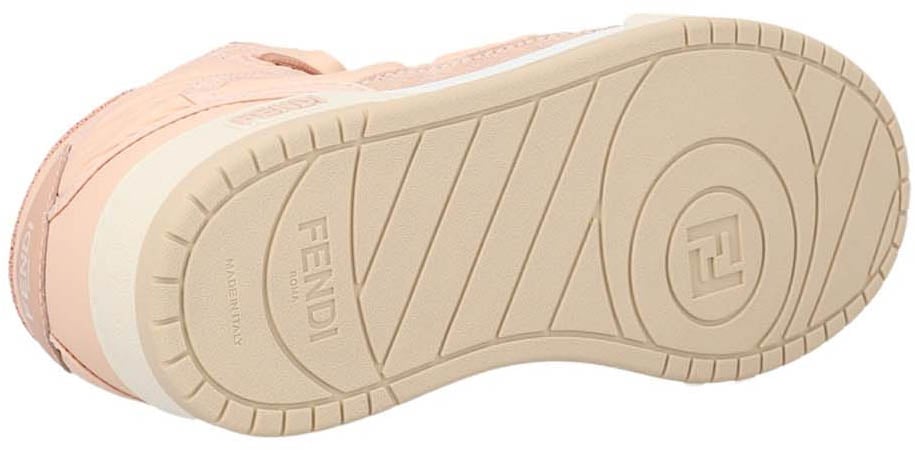 Fendi Match Baguette Mid-top Sneakers Roze