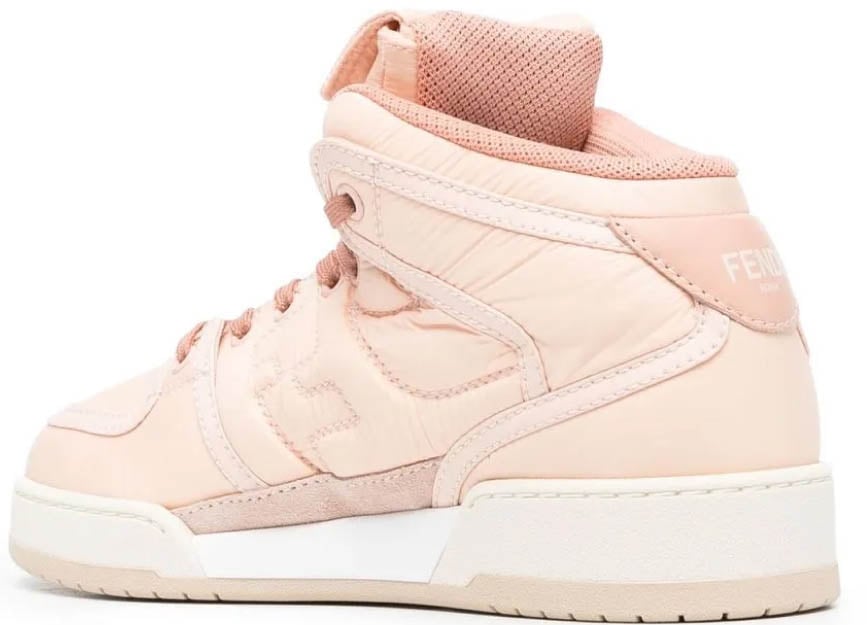 Fendi Match Baguette Mid-top Sneakers Roze