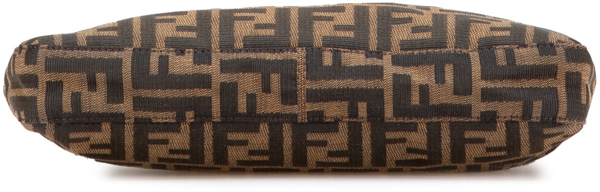 Fendi Zucca Canvas Shoulder Bag Bruin