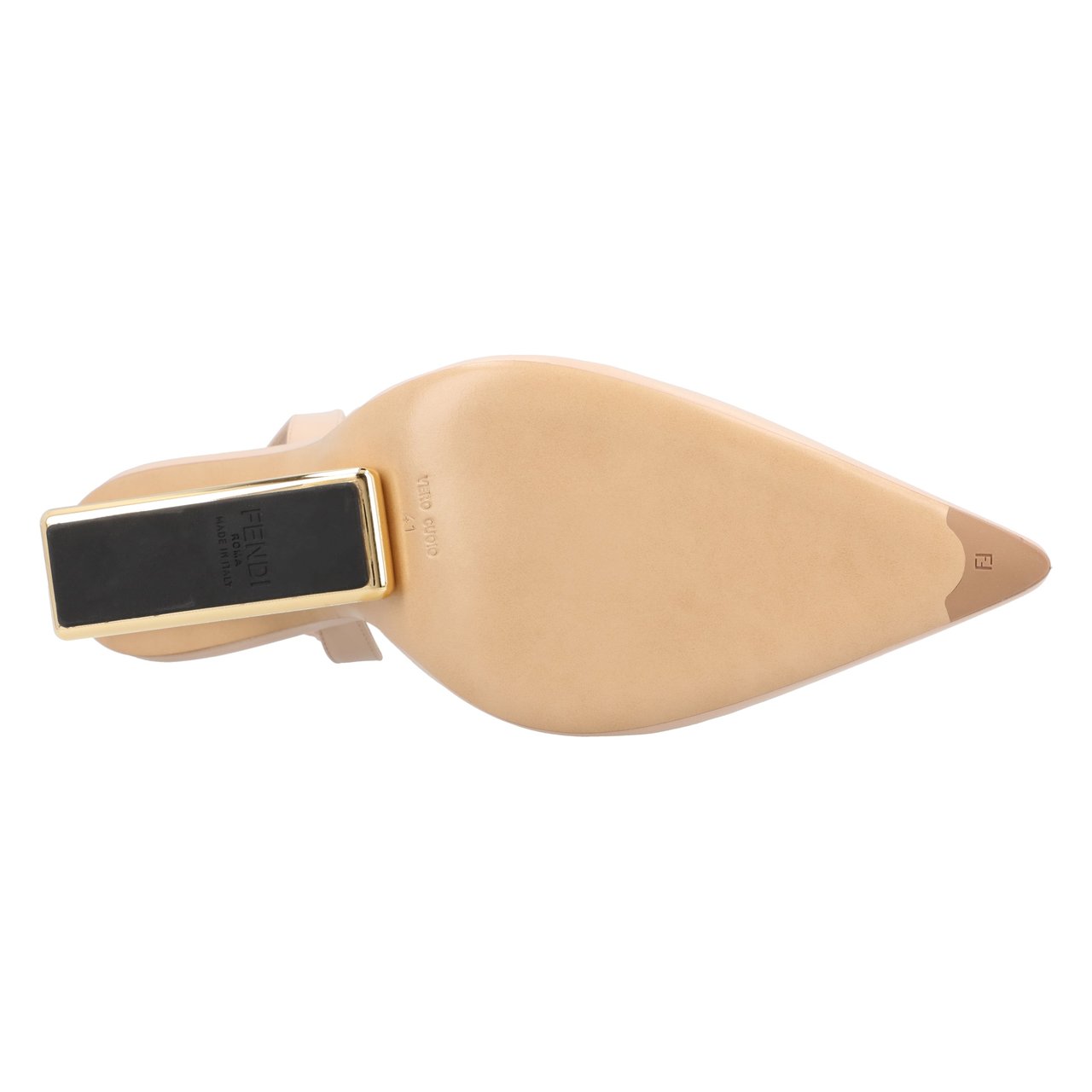 Fendi First Leather Slingbacks Neutraal