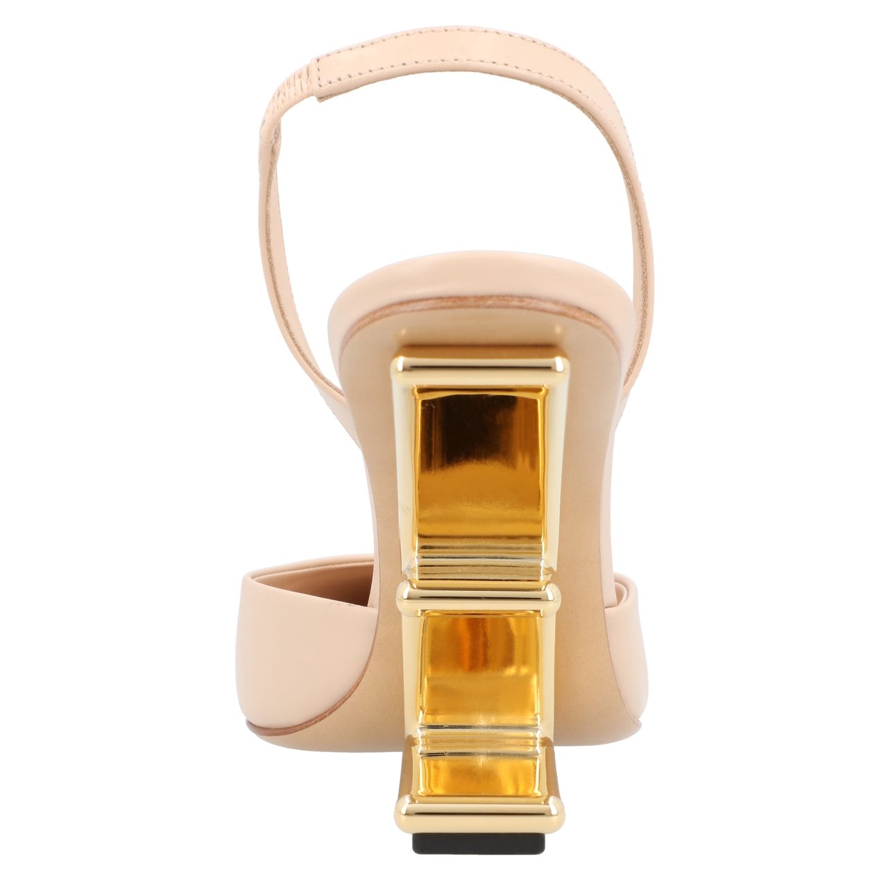 Fendi First Leather Slingbacks Neutraal