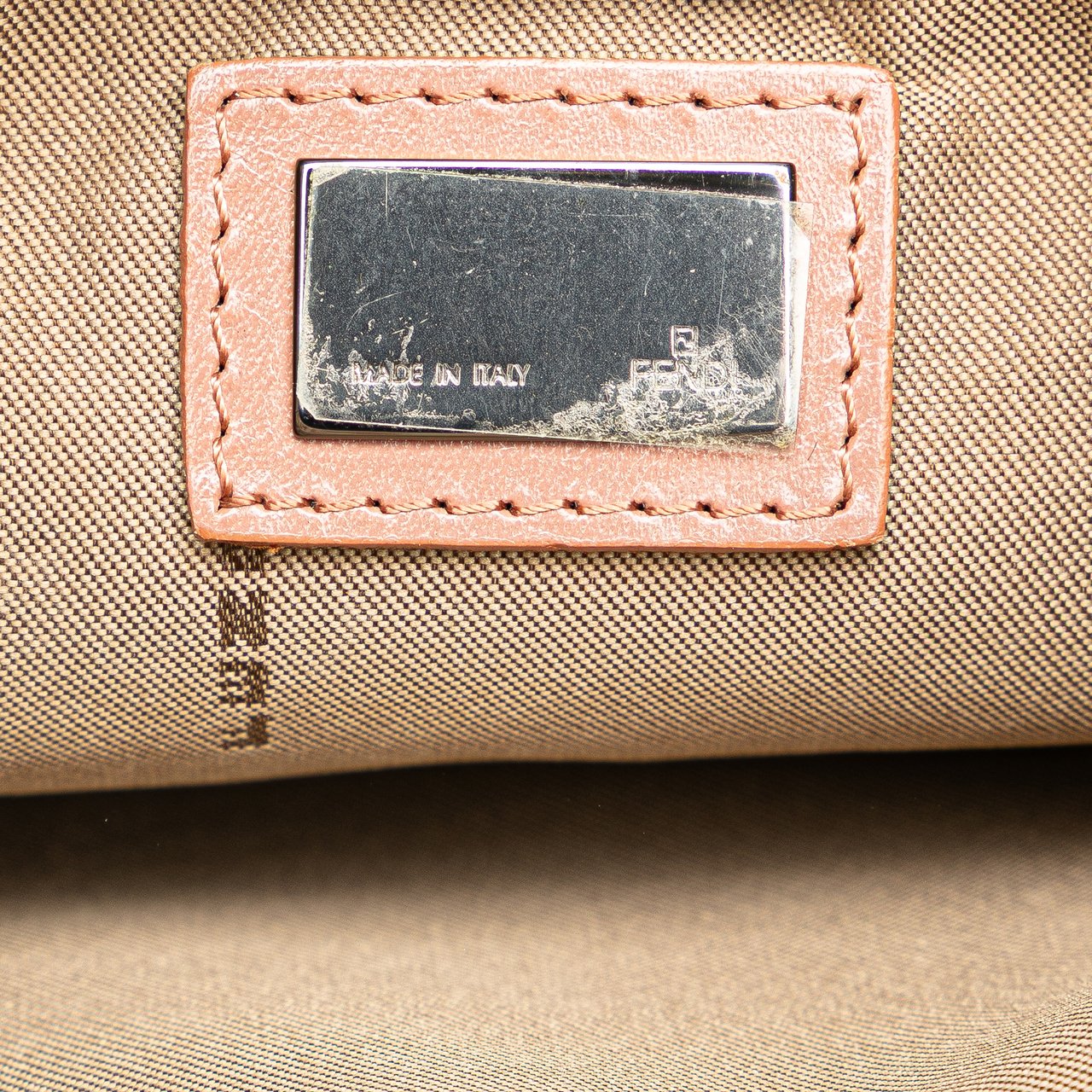 Fendi Zucchino Canvas Crossbody Bruin