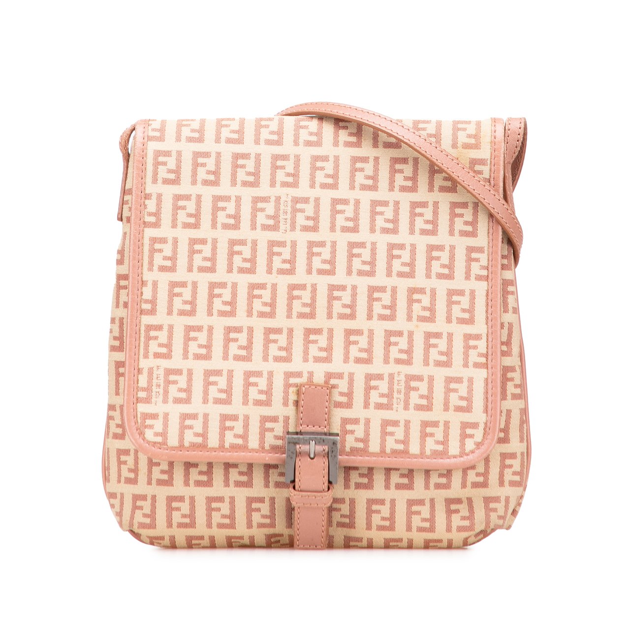 Fendi Zucchino Canvas Crossbody Bruin