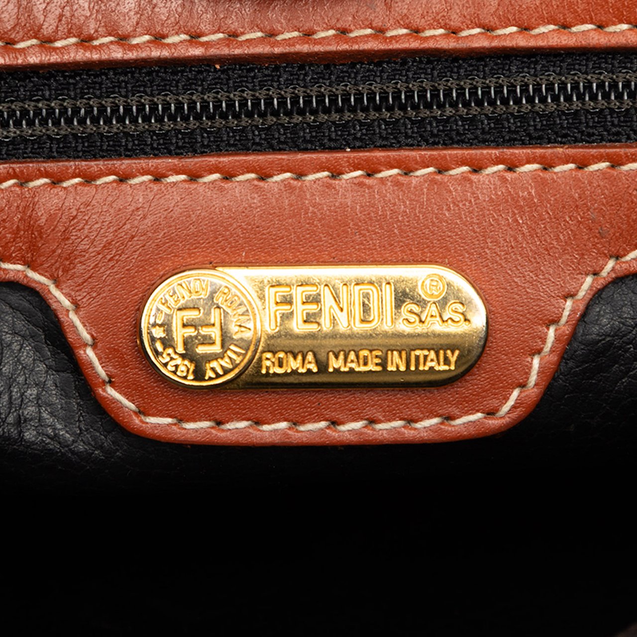 Fendi Coated Canvas Crossbody Bruin