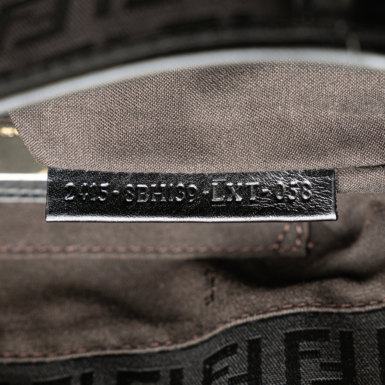 Fendi Zucchino Canvas Chef Front Pocket Shopping Tote Bruin