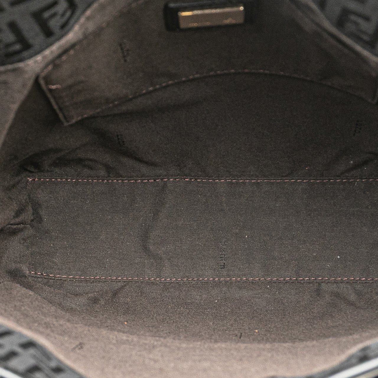Fendi Zucchino Canvas Chef Front Pocket Shopping Tote Bruin