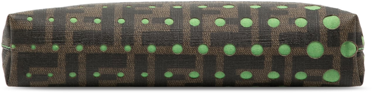 Fendi Zucca Spalmati Dots Chain Pochette Bruin