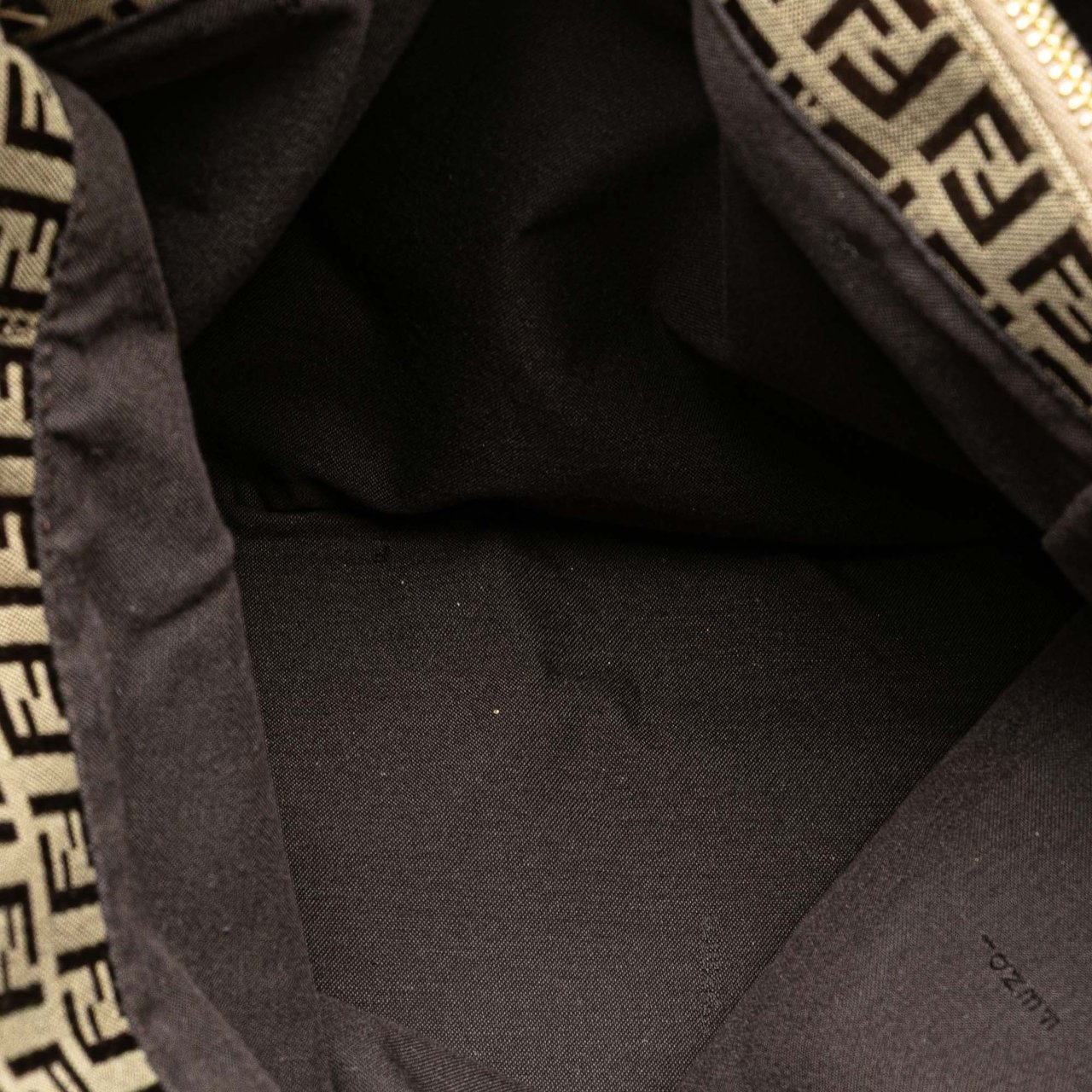 Fendi Zucchino Canvas Tote Bruin