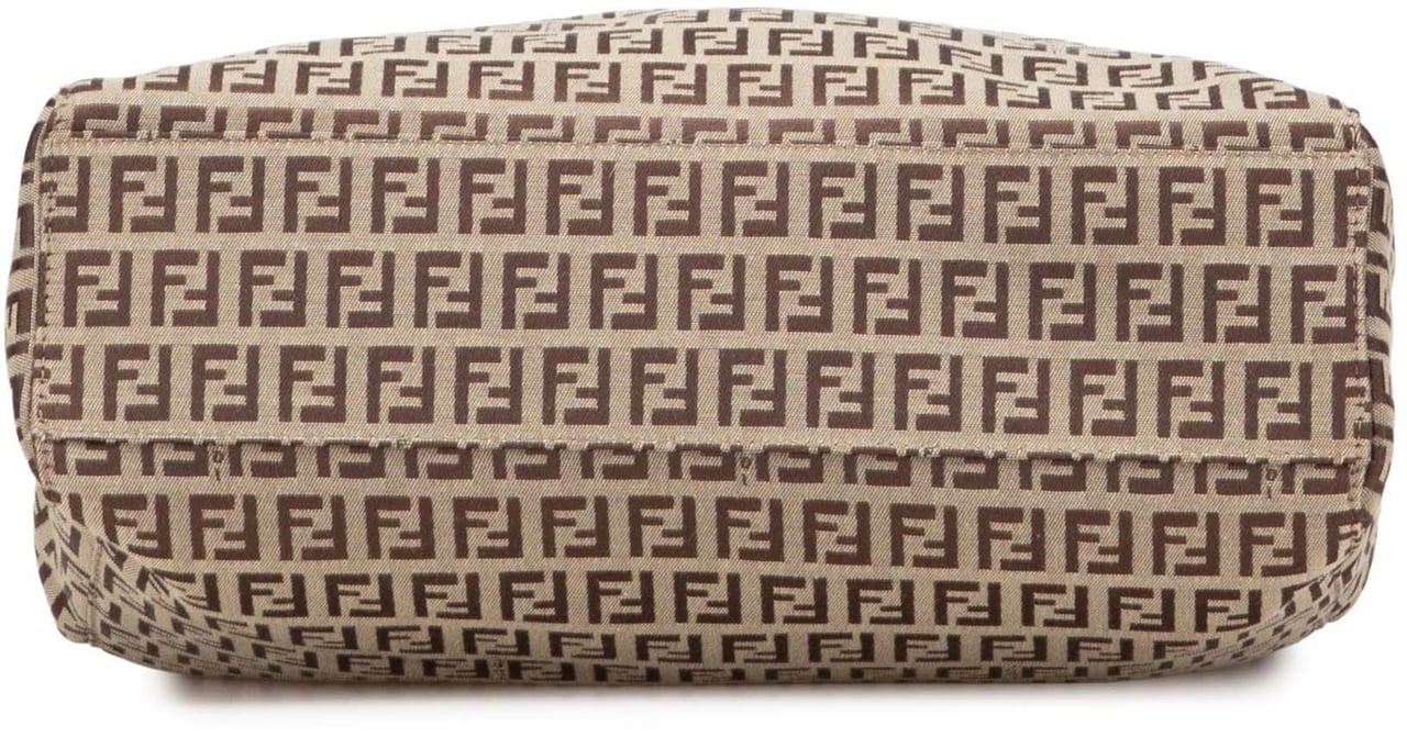 Fendi Zucchino Canvas Tote Bruin