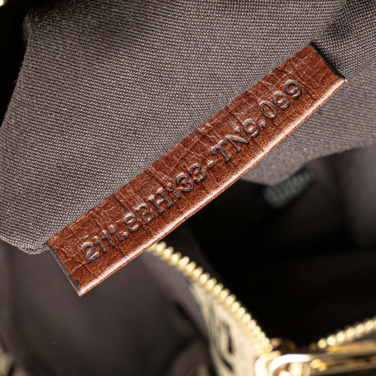 Fendi Zucchino Canvas Tote Bruin