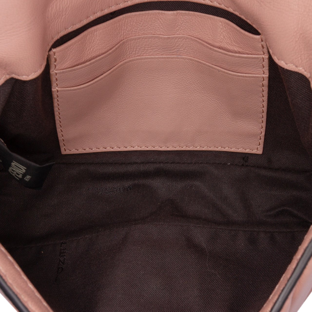 Fendi Mini Zucca Embossed Leather Baguette Satchel Roze