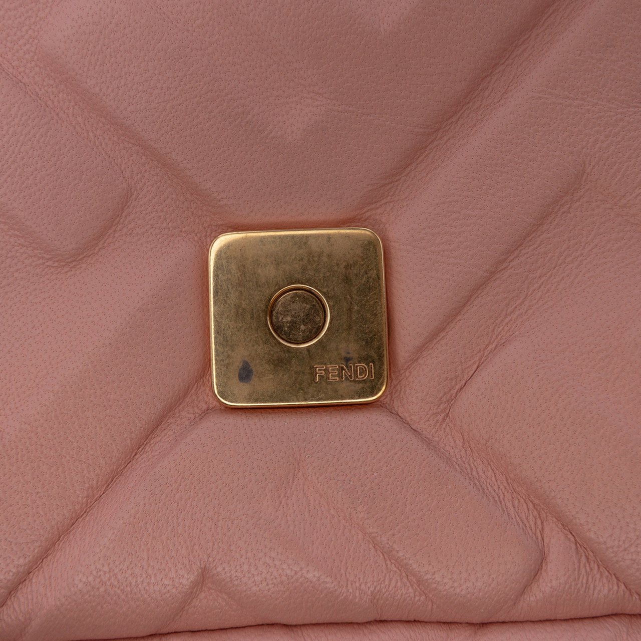 Fendi Mini Zucca Embossed Leather Baguette Satchel Roze