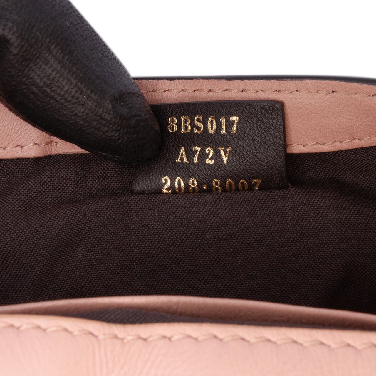 Fendi Mini Zucca Embossed Leather Baguette Satchel Roze