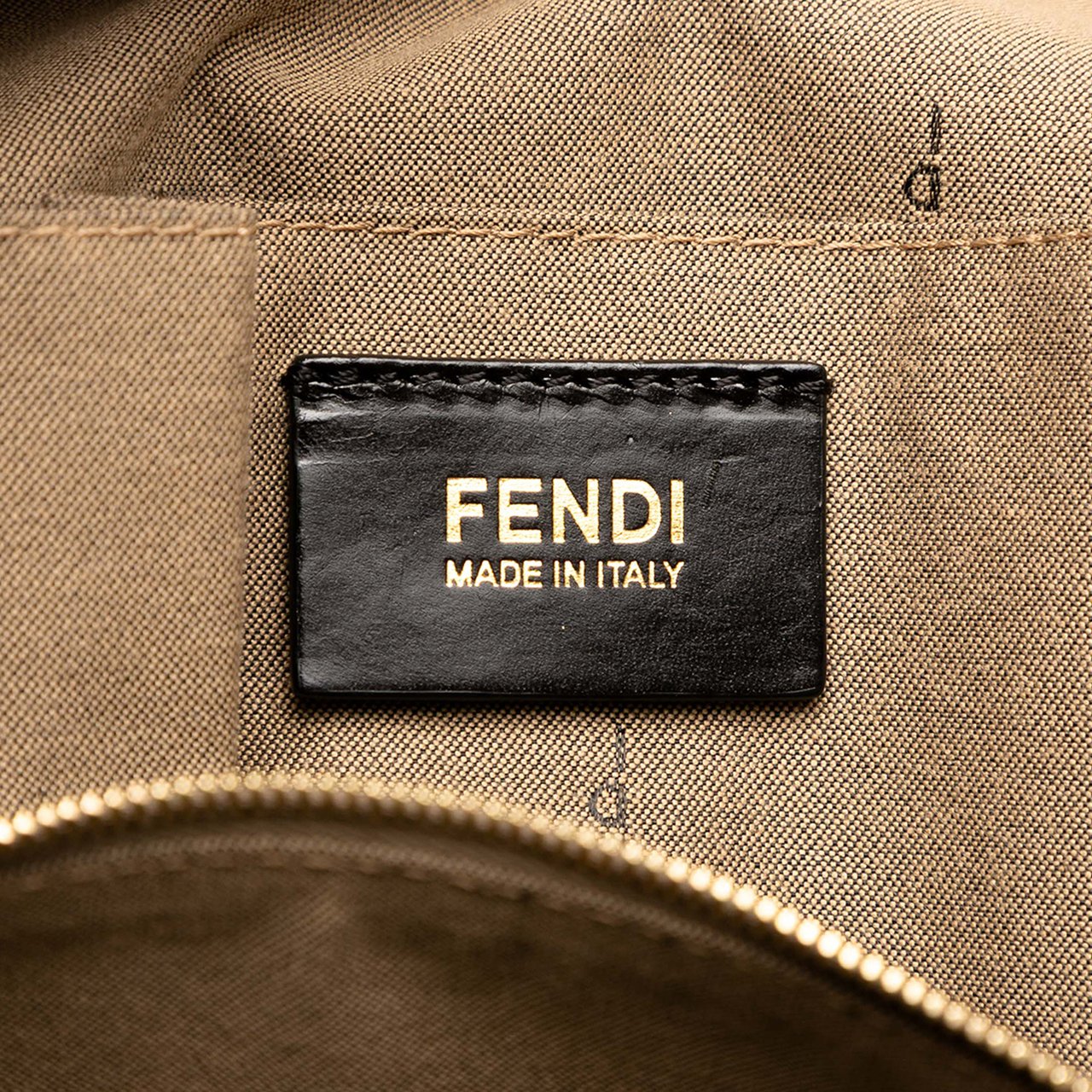 Fendi Small Canvas Colorblock Chameleon Satchel Bruin